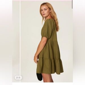 Madewell Tiered Puff Sleeve Dress
